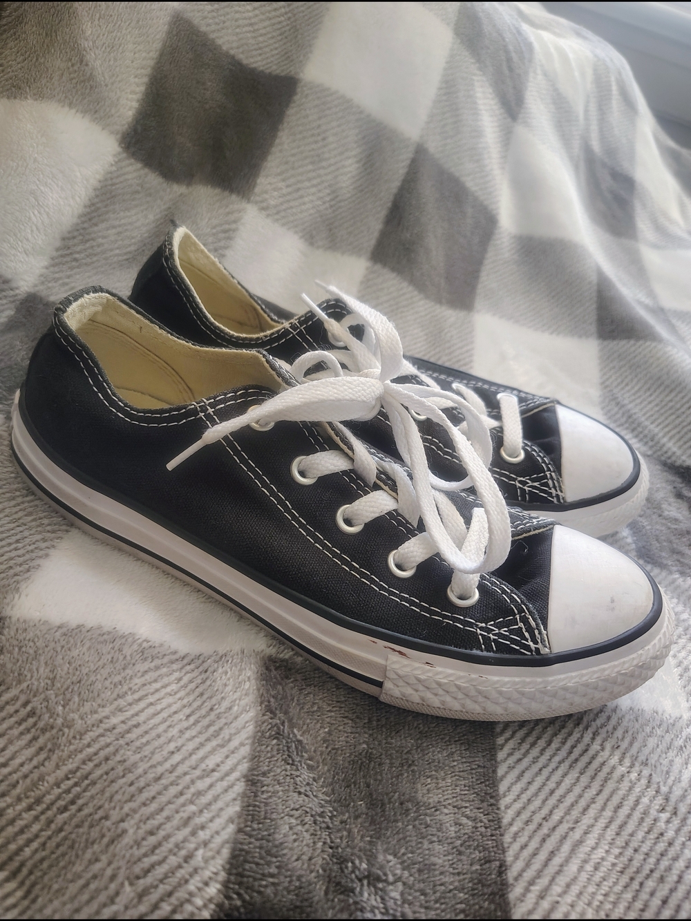 Converse Black & White Kids Low-Top Canvas Sneakers